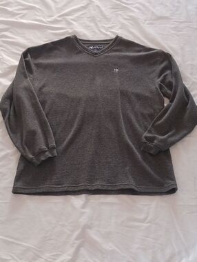 Big Dogs Dark Gray V-Neck Long Sleeve Pullover